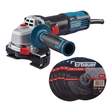 Meuleuse d'angle Erbauer 750W ø125 mm + 5 disque
